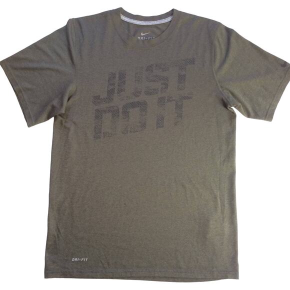 NIKE DriFit Men’s Athletic Small Army Green Shirt - Picture 2 of 6